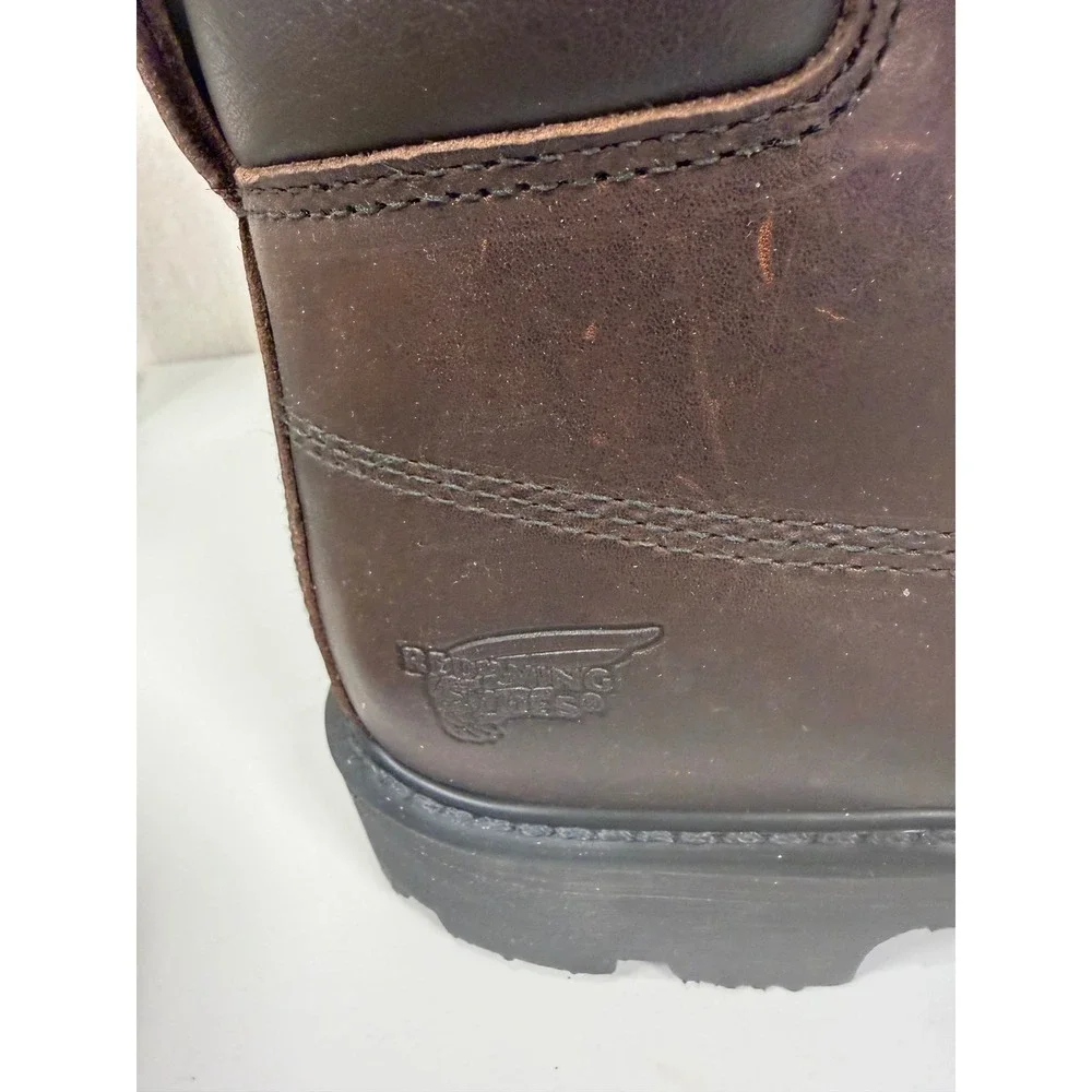 RED WING SHOES 5686 Vibram Metarsala Guard Steel Toe Work Boots Brown Men sz 9 M